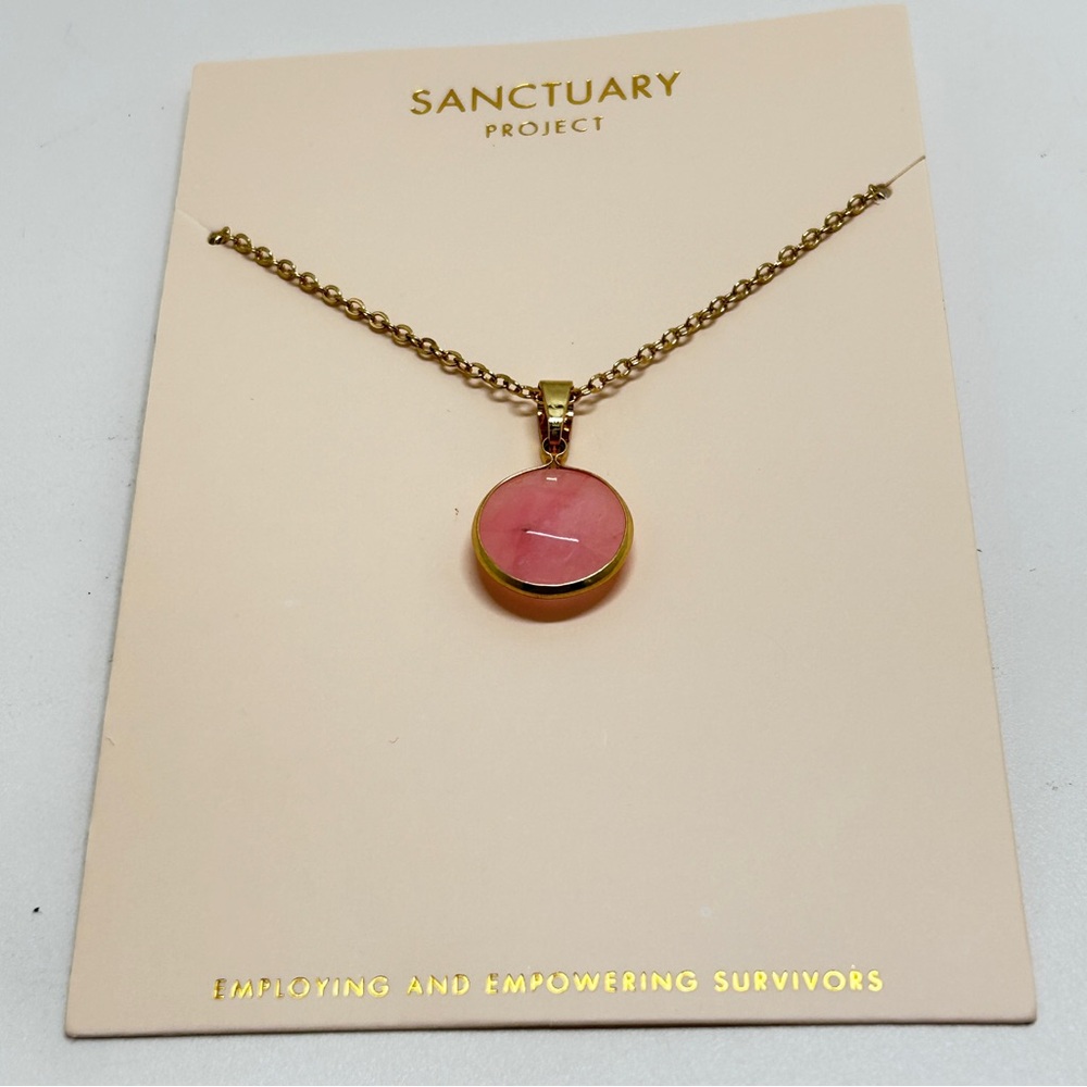 Sanctuary Project, Rose Serenity Necklace, Gold, Quartz, 20”-24”, NIP